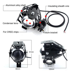 Motorcycle LED Auxiliary Headlight Kit