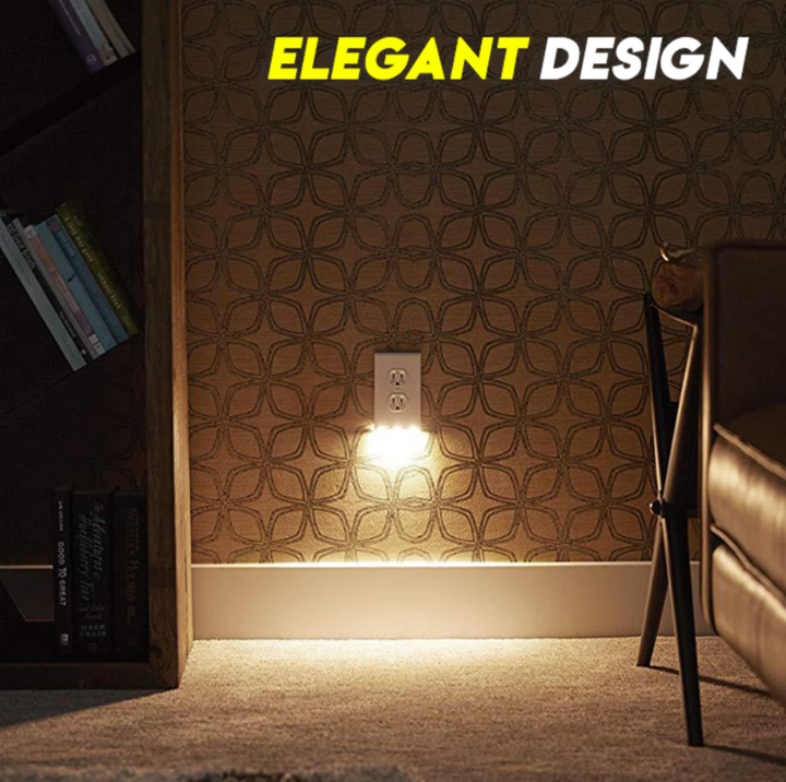 LED Motion Sensor Wall Outlet Light