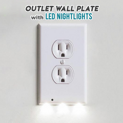 LED Motion Sensor Wall Outlet Light