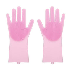 Silicone Scrubber Kitchen Gloves