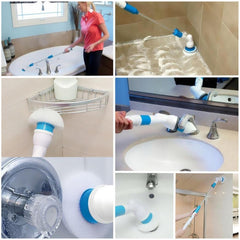 Electric Power Cleaning Scrubber with Extension Handle