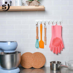 Silicone Dishwashing Gloves with Long Bristles