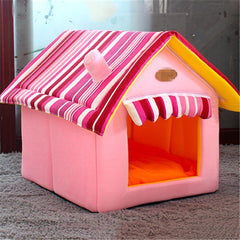 Soft Plush House Pet Bed