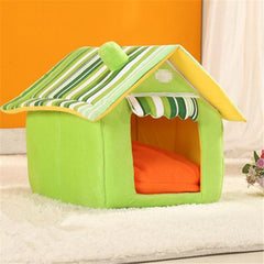 Soft Plush House Pet Bed