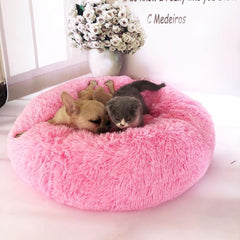 Plush Dog Pet Donut Bed