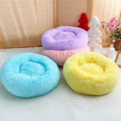 Plush Dog Pet Donut Bed