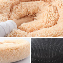 Plush Dog Pet Donut Bed