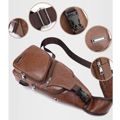 Anti-Theft Men's Crossbody Sling Bag