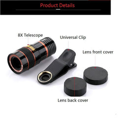 Phone Camera Zoom Lens Kit, HD 12X Optical Zoom