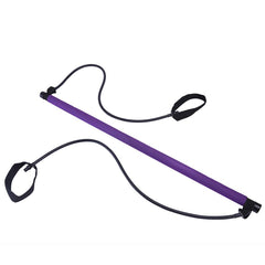 Portable Pilates Bar Kit With Resistance Band Exercise Stick