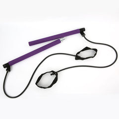 Portable Pilates Bar Kit With Resistance Band Exercise Stick