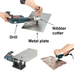 Double Headed Sheet Metal Nibbler Attachment