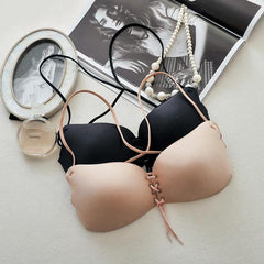 Strap-Free Drawstring Push Up Bra