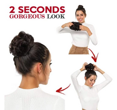 Messy Rose Hair Bun Scrunchie