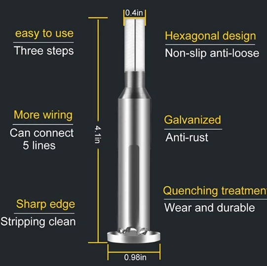 Cable Wire Stripping And Twisting Tool