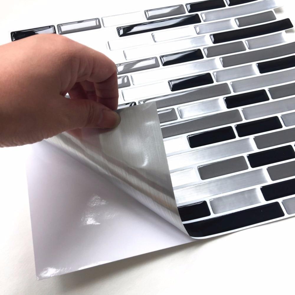 3D Peel-and-Stick Backsplash Tile Stickers