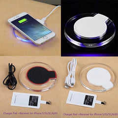 Wireless Charger Qi-Certified Pad, Galaxy & iPhone Compatible