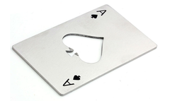 Ace of Spades Stainless Steel Bottle Opener