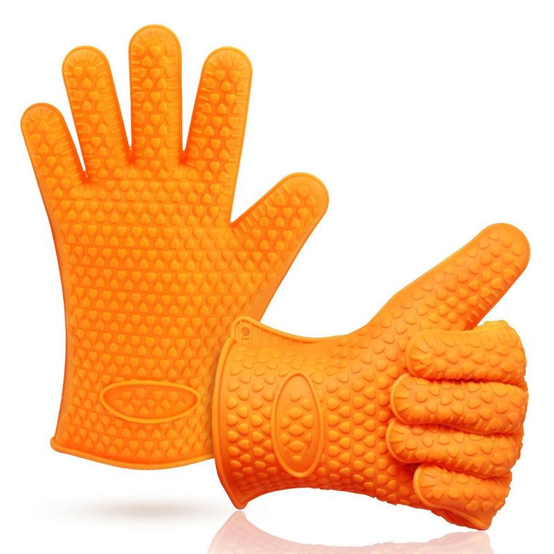 Heat-Resistant Silicone Kitchen Grill Gloves