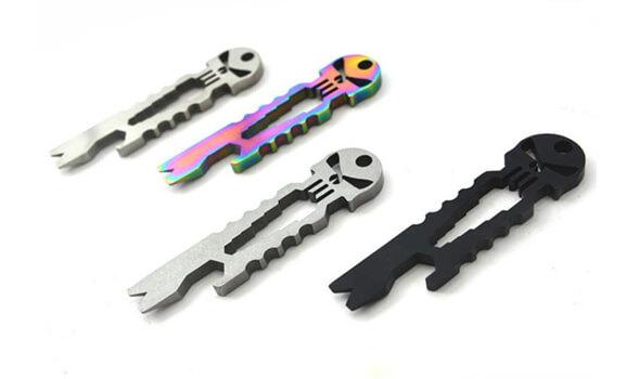 Multifunction Stainless Steel Skull EDC Tool Key