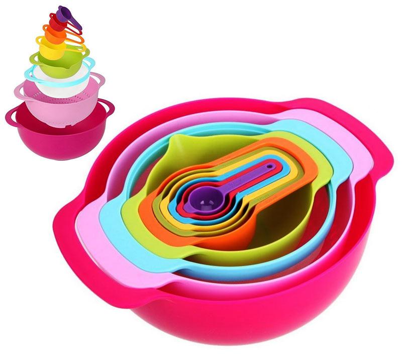 Stackable Mixing Bowl Measuring Spoon Set (8 pcs)