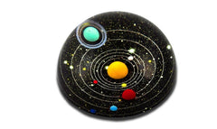 8 Planet Solar System Crystal Paperweight