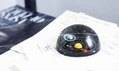 8 Planet Solar System Crystal Paperweight