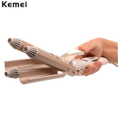 Triple Barrel Ceramic  Hair Curling Iron