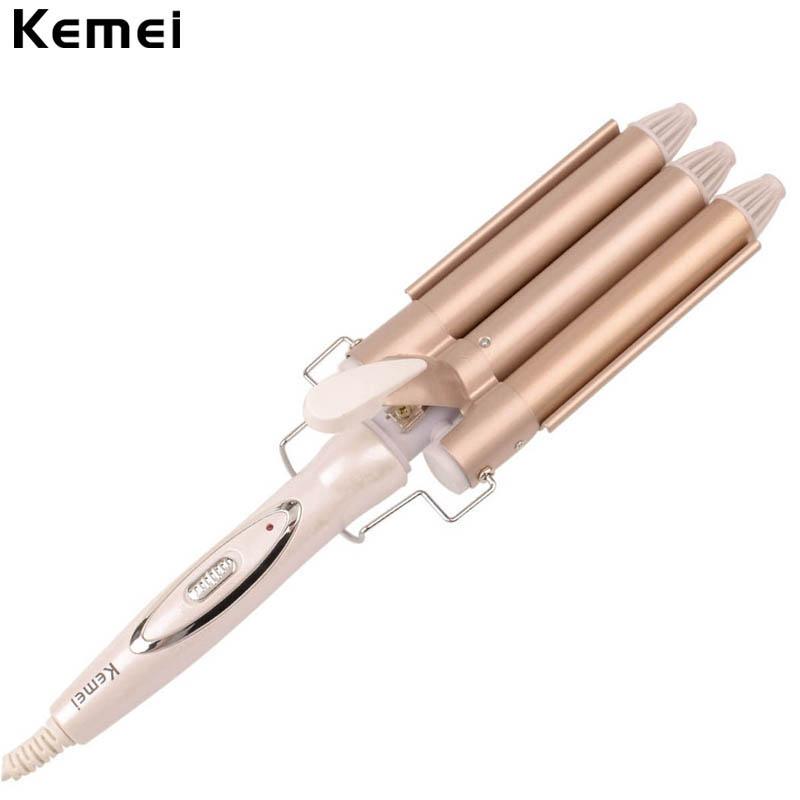 Triple Barrel Ceramic  Hair Curling Iron