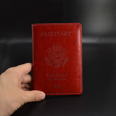 Leather Travel USA Passport Holder