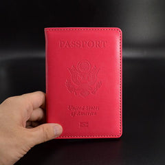 Leather Travel USA Passport Holder