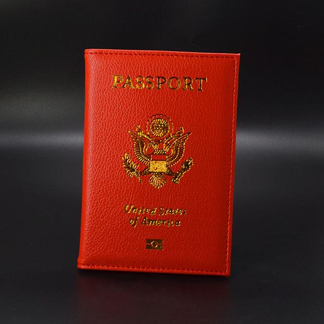 Leather Travel USA Passport Holder