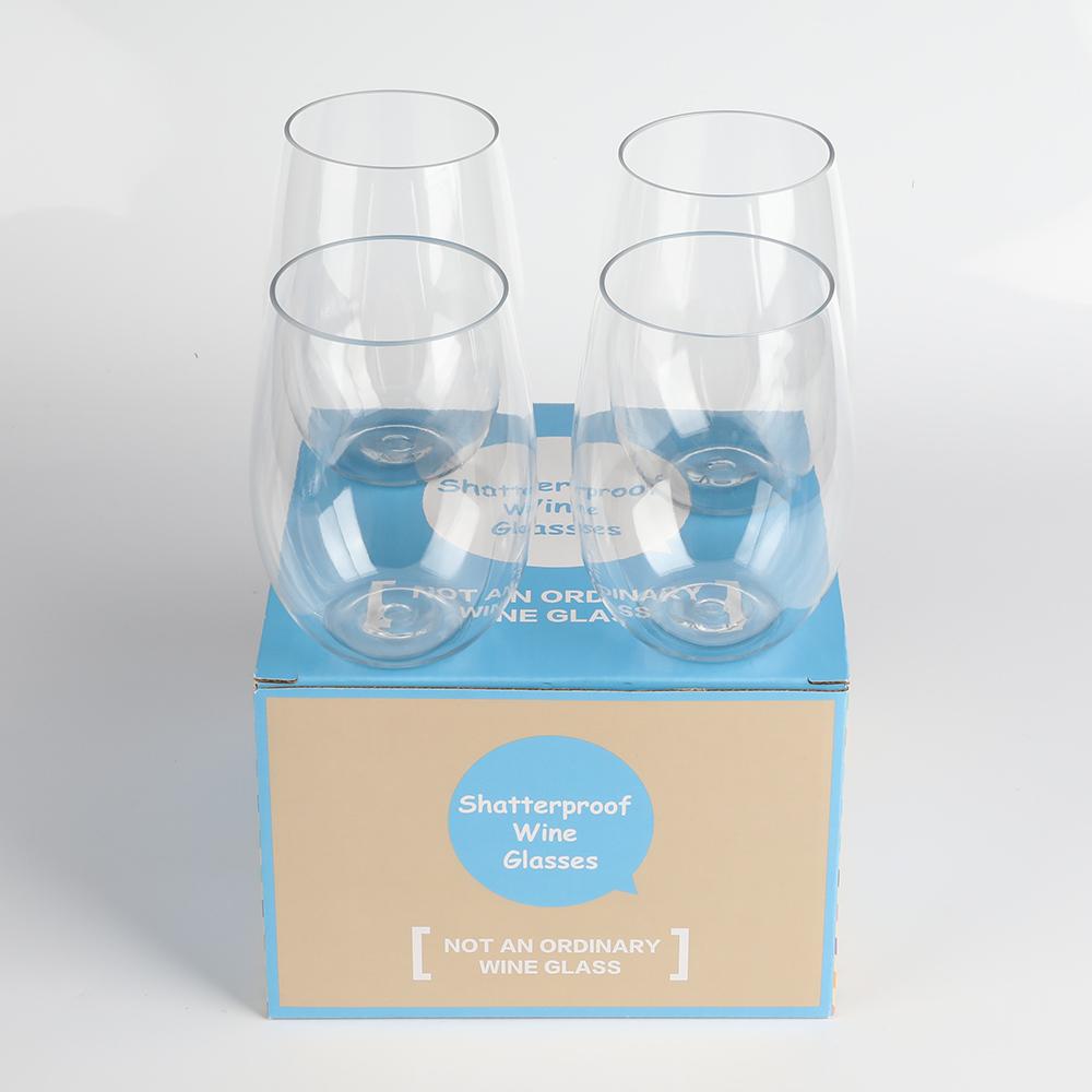 Unbreakable, Shatterproof Wine Glasses (Set of 4)