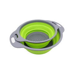 Silicone Collapsible Colander Strainer Set (2 Pcs)