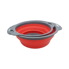 Silicone Collapsible Colander Strainer Set (2 Pcs)