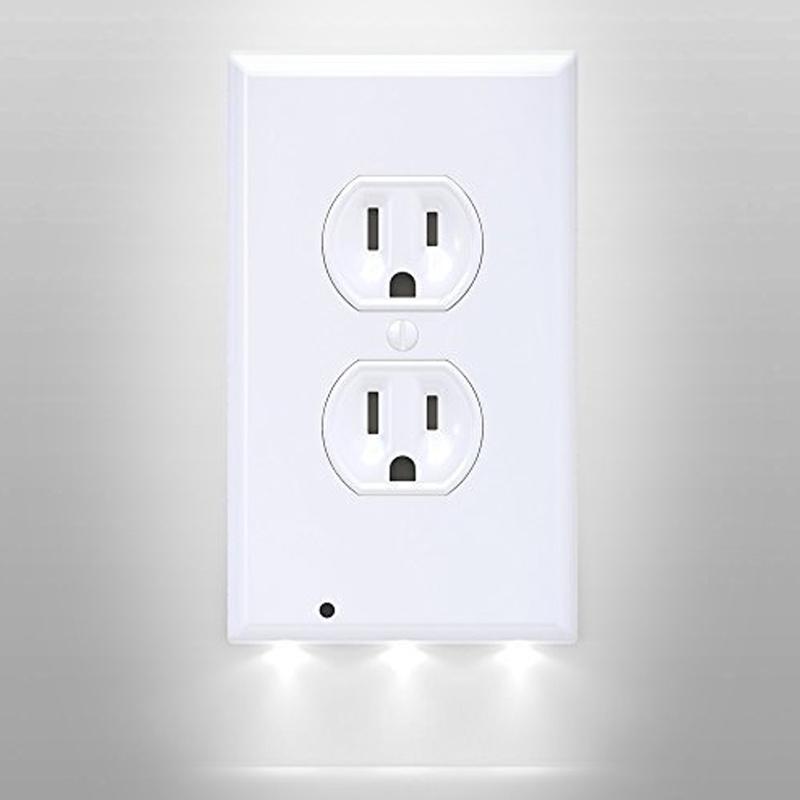 LED Motion Sensor Wall Outlet Light