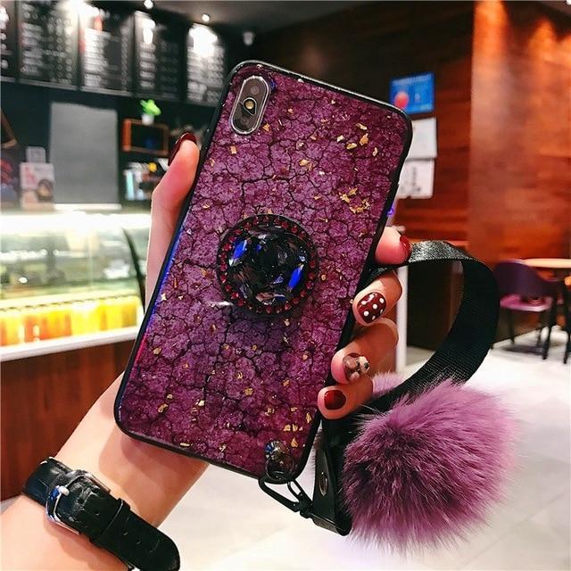 iPhone Fur Ball Diamond Case