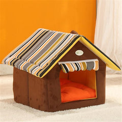 Soft Plush House Pet Bed