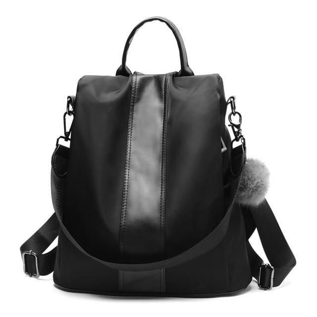 Anti Theft Leather Backpack