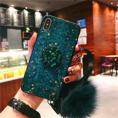 iPhone Fur Ball Diamond Case