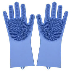 Silicone Dishwashing Gloves with Long Bristles