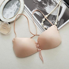 Strap-Free Drawstring Push Up Bra