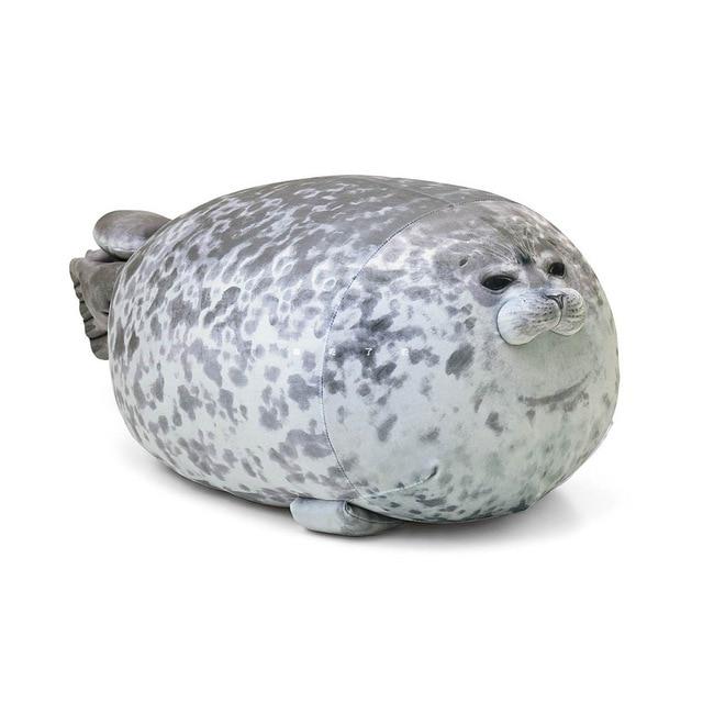 Fluffy Plush Seal Pillow