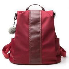 Anti Theft Leather Backpack